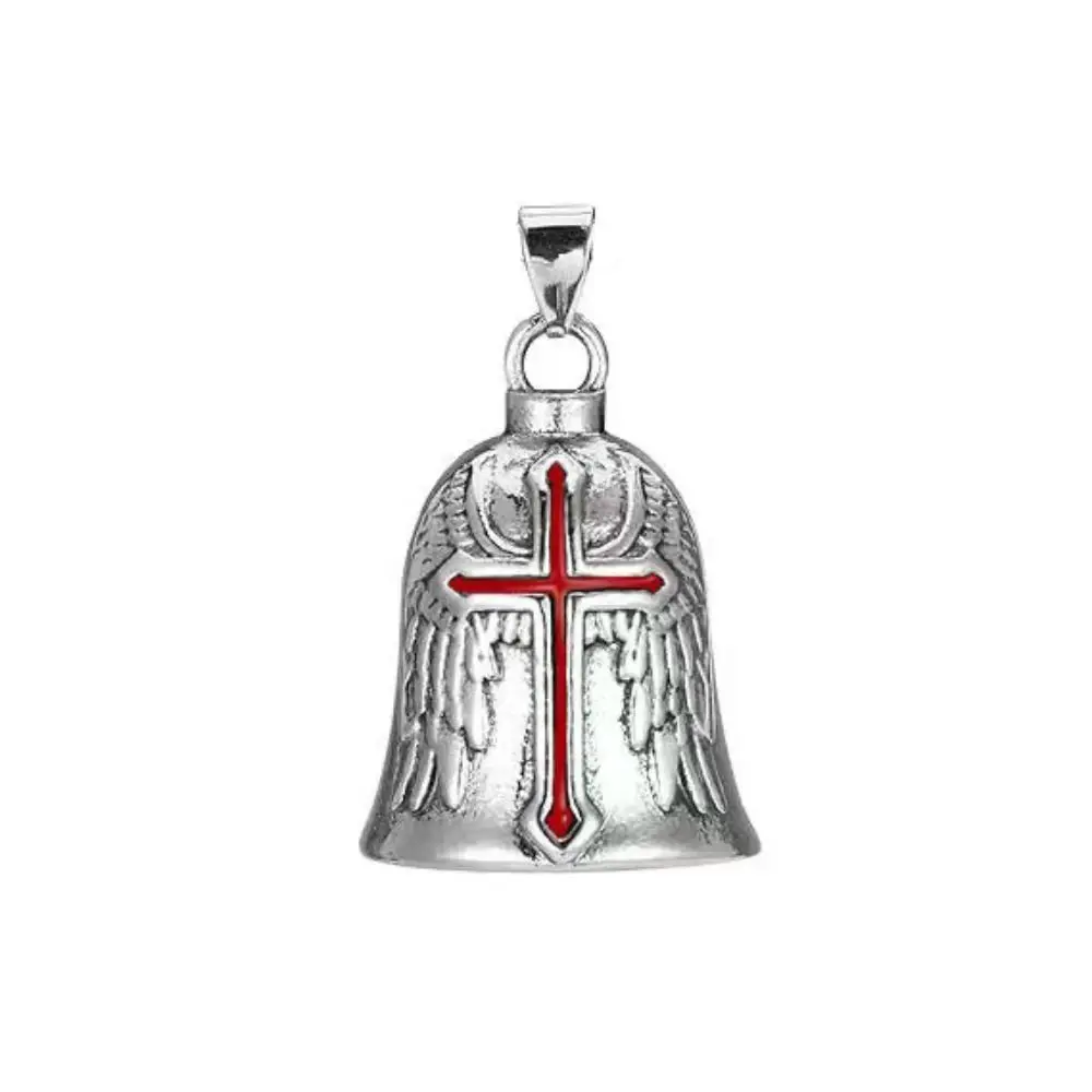 ثلاثية الأبعاد تصميم دراجة نارية جارديان جرس ريترو الجناح تصميم السائق حسن الحظ سحر الشرير نمط سبيكة روح الشر فخ جرس ارتداء اليومي #3