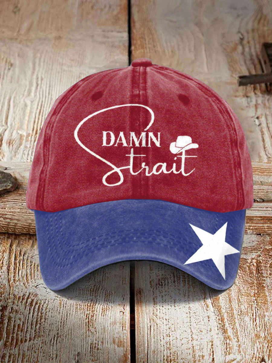 

Unisex Damn Strait Country Music Fan Design Print Hat