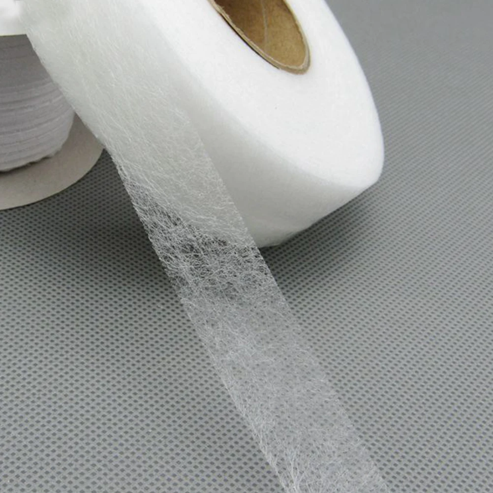 

4 Rolls 1.5Cm White Double-Sided Adhesive Interlining Tape Fabric Fusing Bonded Mesh Belt Clothing Accessories Strip Non-Woven