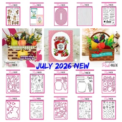New Christmas Pink&main Flower Seed Packet Sentiments Stamps Metal Cutting Dies Scrapbook Decor DIY Paper Card Embossing Craft