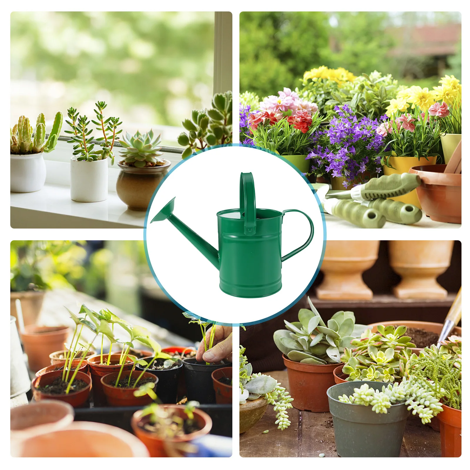 

1.5L Kids Watering Can Metal Flower Watering Kettle For Outdoor Indoor Gardening Small Plant Sprinkler Vintage Iron Garden Tool