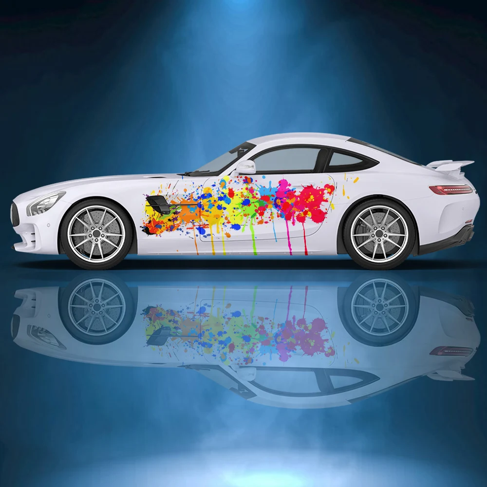 paint splatter Body Side Sticker Universal Vinyl Self-Adhesive Decorative Accessories Paint Wrap Car Decal Sticker