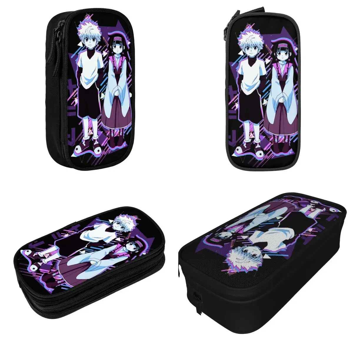 Killua Alluka Retro Hunter X Hunter Pencil Cases Creative HXH Anime Pen Bag Student Large Storage Students School Pencilcases