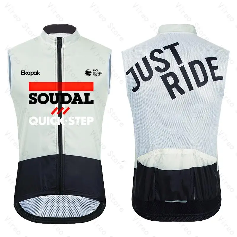 Radfahrweste, winddicht, Sport-Laufweste, Road Mountain, ärmellose Herren-Radtrikotweste mit Reißverschluss, Gilet Soudal Quick-Step 2026 – Detail 1