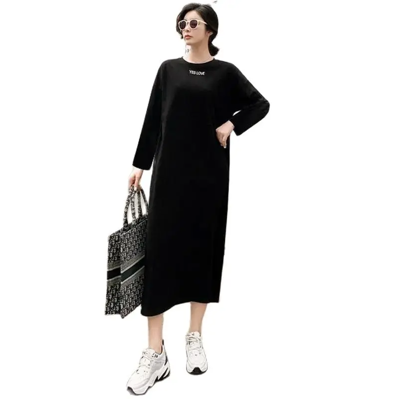 Summer dresses for women 2023 New Temperament Dress Autumn Long Sleeves Long Slouchy Relaxed Long Dress Home Sleeping Dress