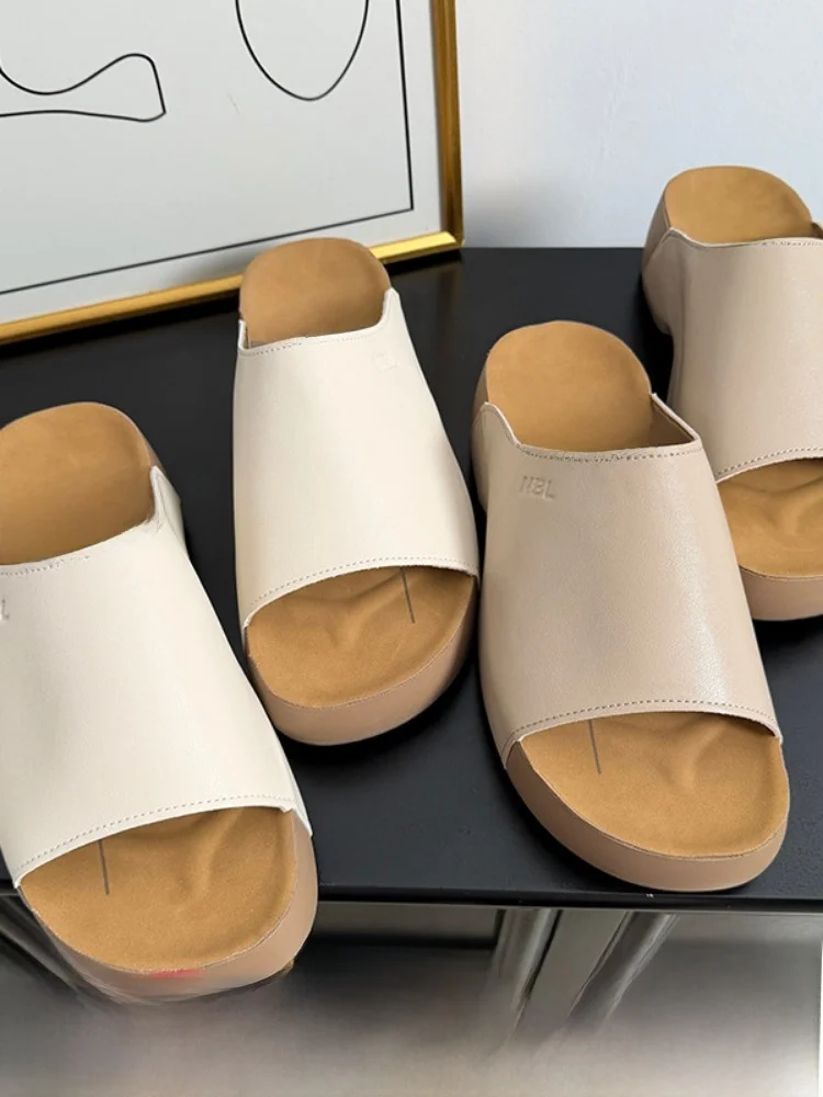 American  Style Thick Bottom Heel Increase Spring Summer Ladies Fashion Simple Comfortable Roman Style Sandals