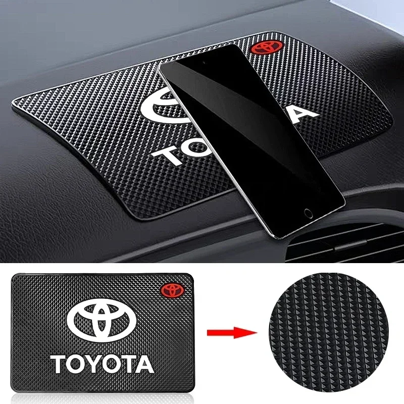 Car Anti-Slip Pads Dashboard Phone Holder Sticky Mats Accessories For Toyota Century Auris FCV Mirai Premio Yaris Camry Carola