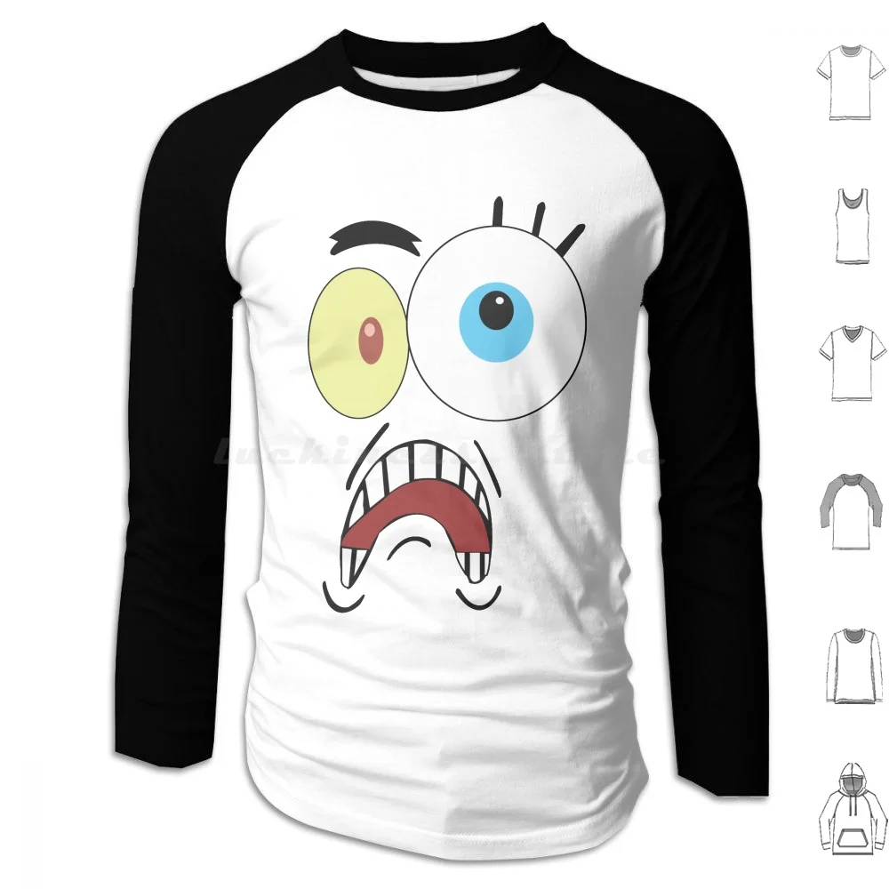 Sudadera con capucha de algodón de manga larga de Plankton de Los Gusanos Marinos: Krusty Krab, Squidward y Grin Plankton