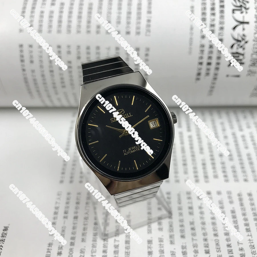 Original stock, black shell, black face, single calendar, fully automatic mechanical watch diameter 34mm