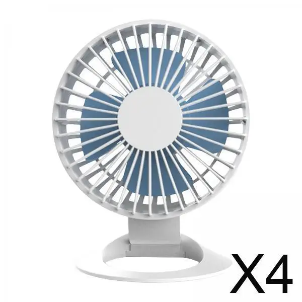 

Adjustable Table Fan Portable USB Powered Low Noise Four Blade Desktop Air Cooler Compact for Home Office Travel Outdoor Use