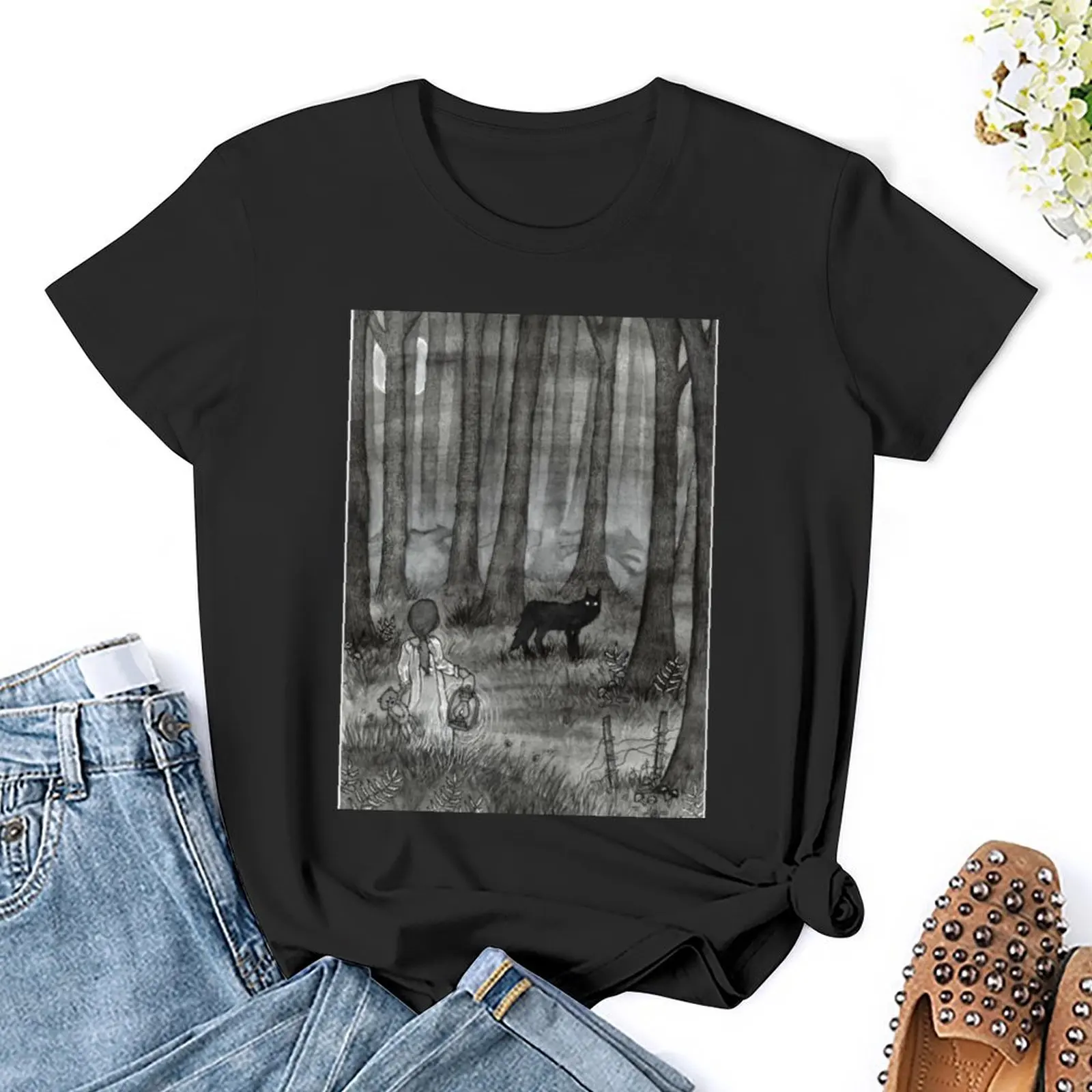 Raised by Wolves T-Shirt female summer tops animal print shirt for girls cute clothes cute t-shirts for Women