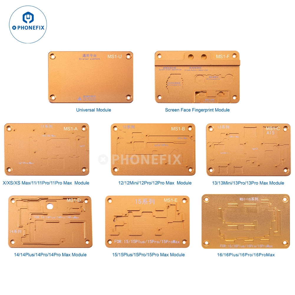 Universal iHeat Pro Heating Mold MIJING MS1 L2024 Pre-heating Platform Fixture for iPhone 16 15 14 13 12 11 X Series Desoldering