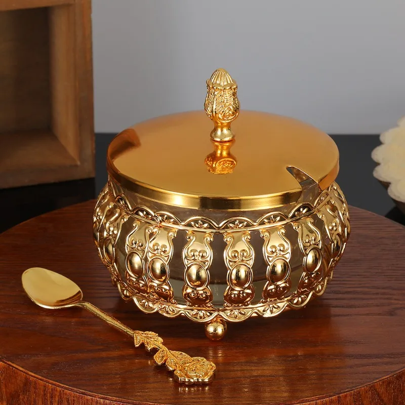 

Creative Ironwork Seasoning Jars, Household Metal Seasoning Jars, Hollowed-out Transparent Sugar Jars, Seasoning Jars