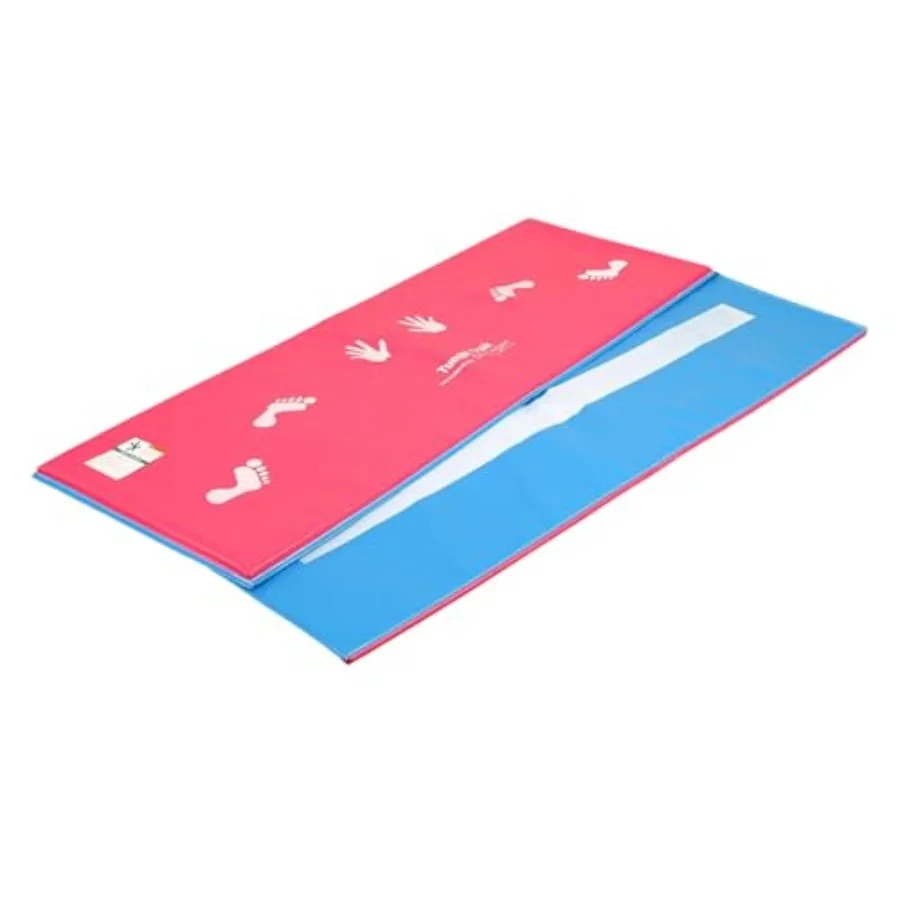 Cartwheel Beam Mat 2ft x 6ft for gymnastics training high-density foam core with durable vinyl cover blue color non-slip surfac