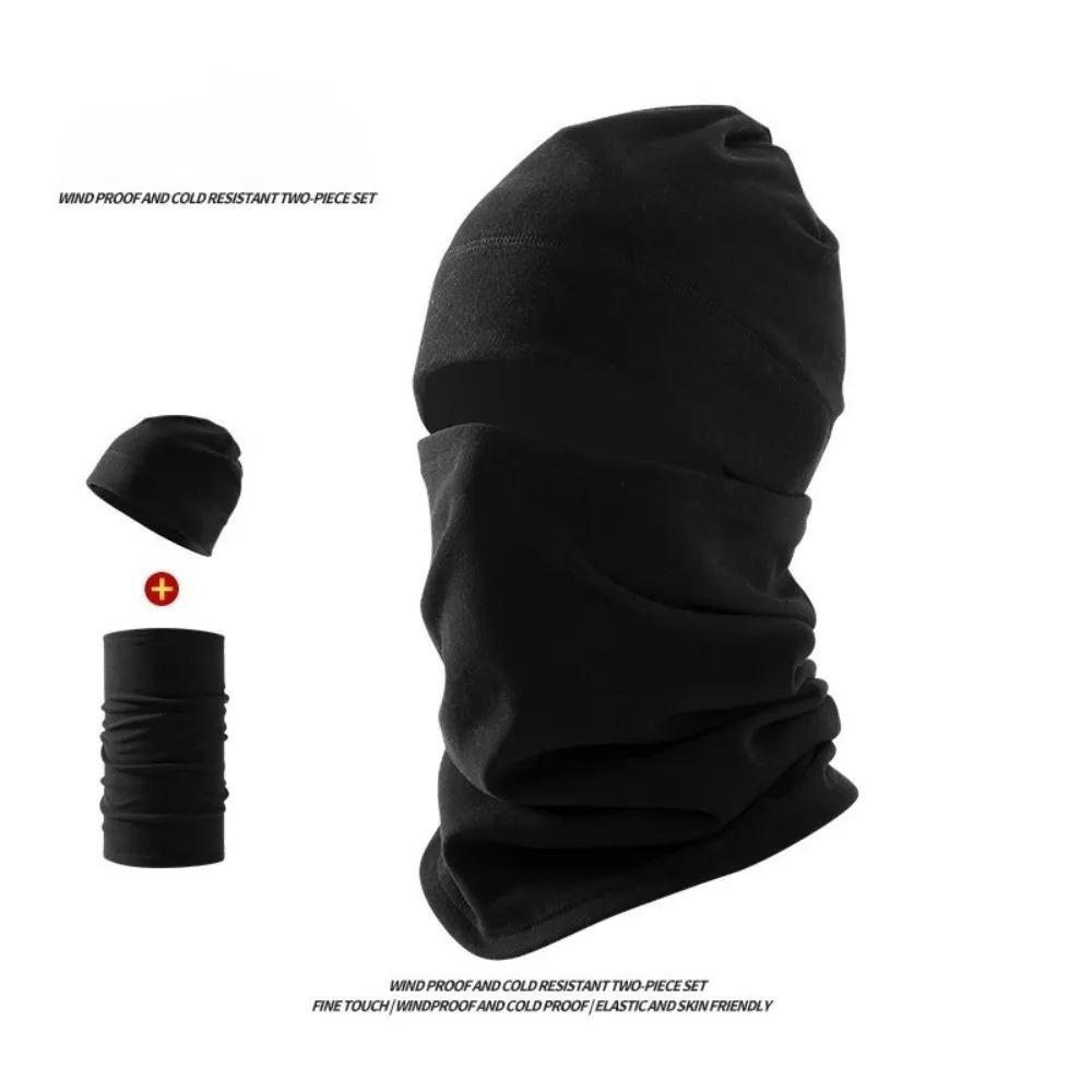 Nuevo Dralon sombrero bufanda conjunto a prueba de frío cálido calentador de cuello a prueba de viento casco gorra Unisex