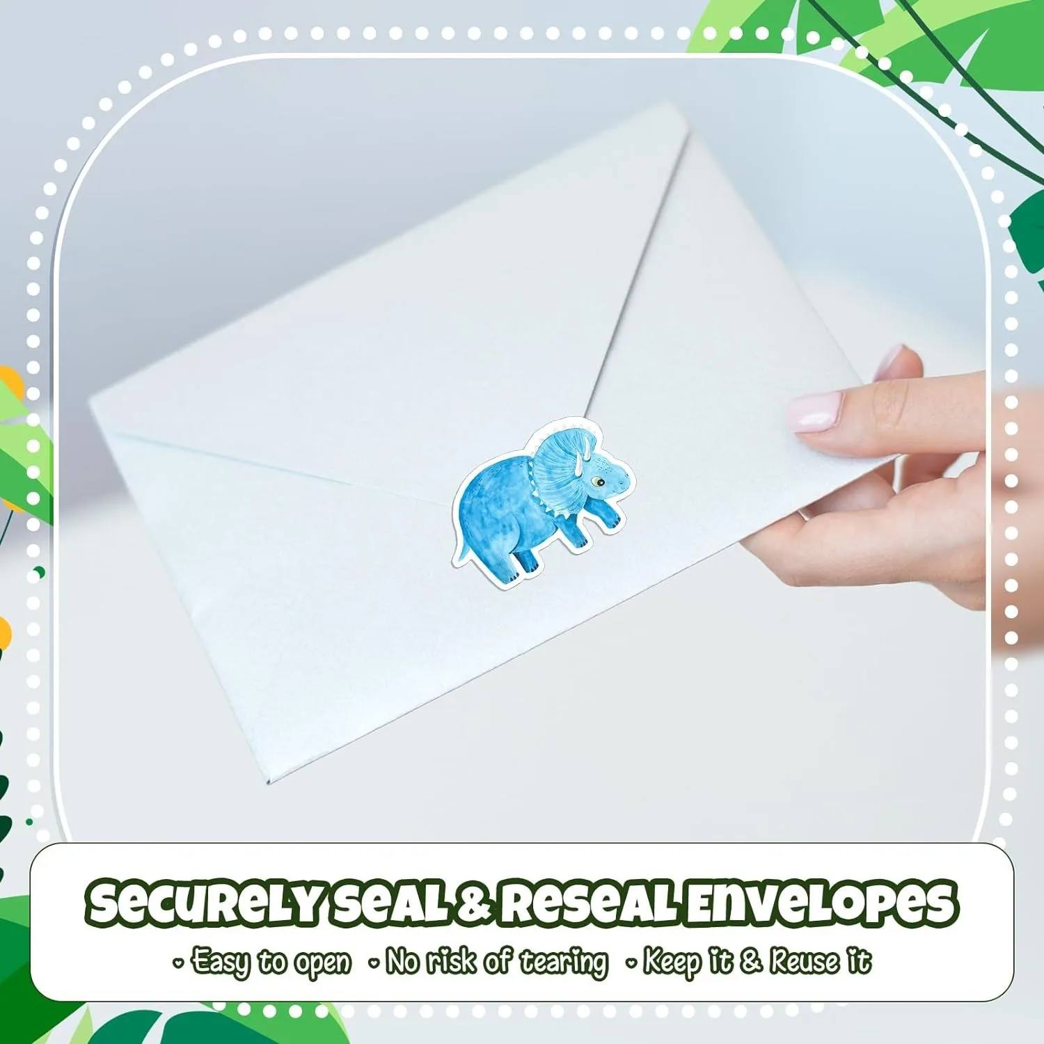 500Pcs /1 Rolls 2.5cm/1inch Dinosaur Animal Anomaly Shaped Sticker Decoration Gift Box Sticker Label Stationery Sticker