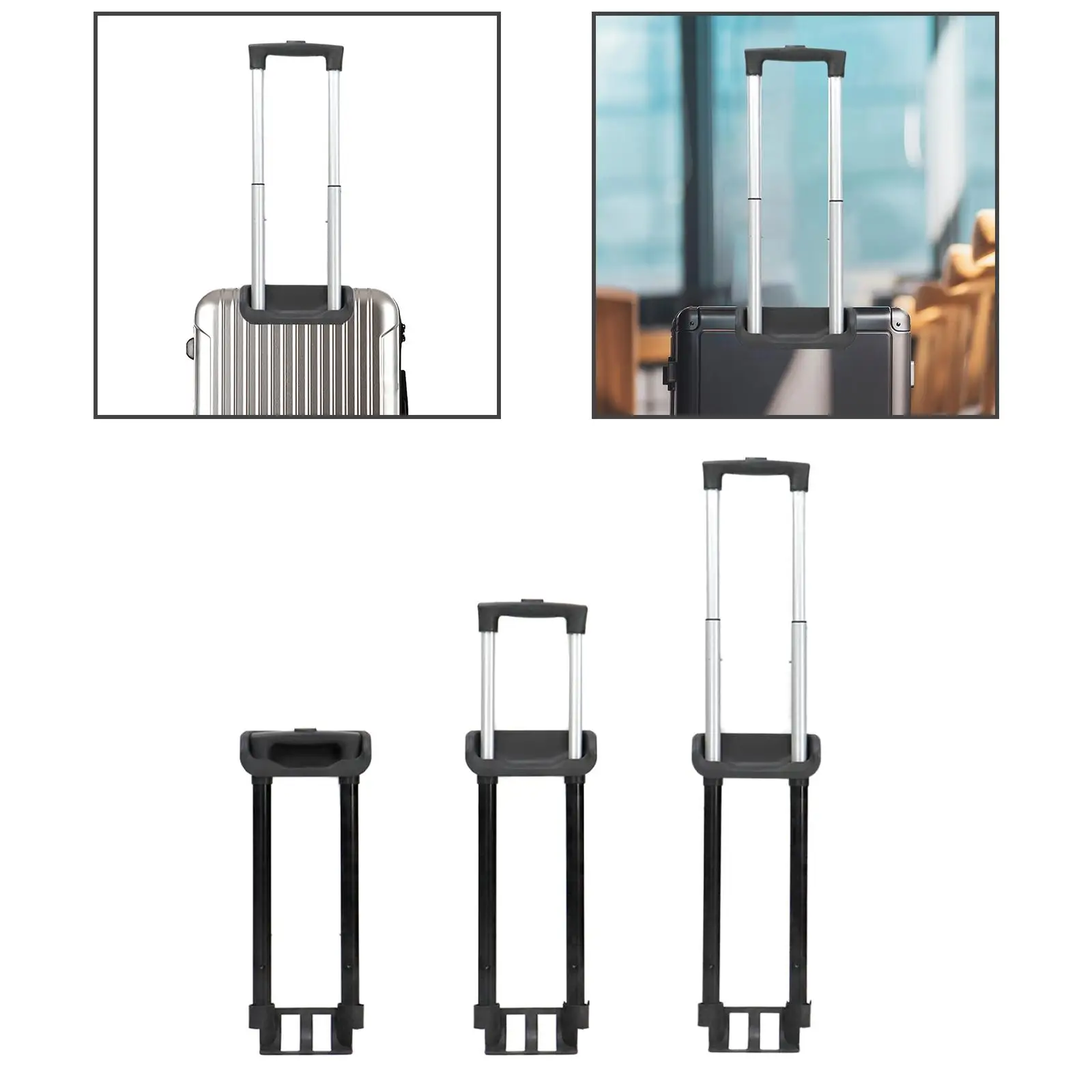 Travel Luggage Pull Rod Spare Replace Parts Suitcase Telescopic Handle for Carrying Case Shopping Camping Outdoor Trip Picnic