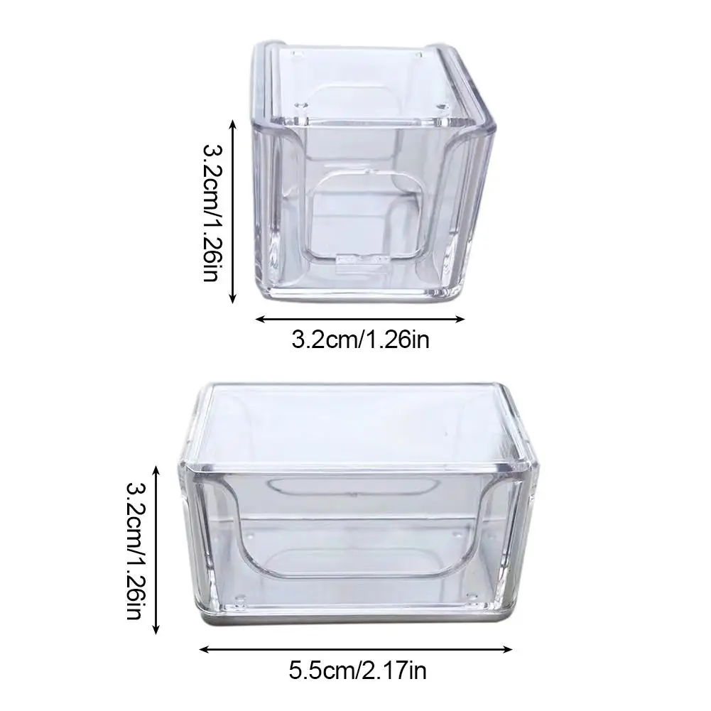 1PC Transparent Acrylic Chalk Protection Box Anti-Fouling Moisture-Proof Single Two Chocolate Powder Storage Billiards Supplies