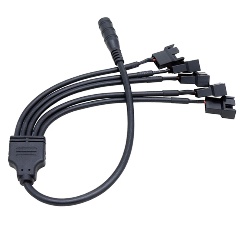 Efficient to 4-Pin Splitter Cable Chassis Heatsink Conversion Line 1 in 5 Out Adapter Cord for Gamers and Enthusiasts