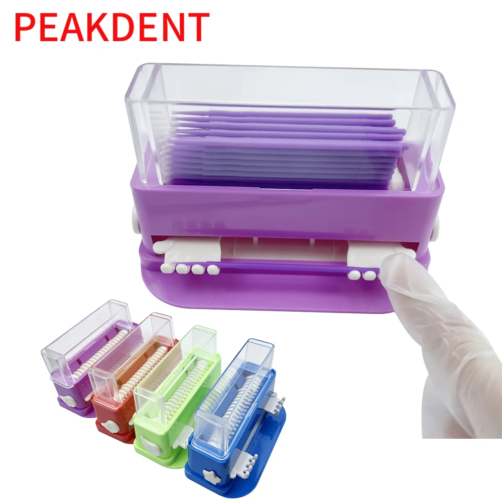 Dental Micro Applicator Dispenser Holder Disposable Brush Stick Cotton Tip Storage Box Container Case Dentist Tools