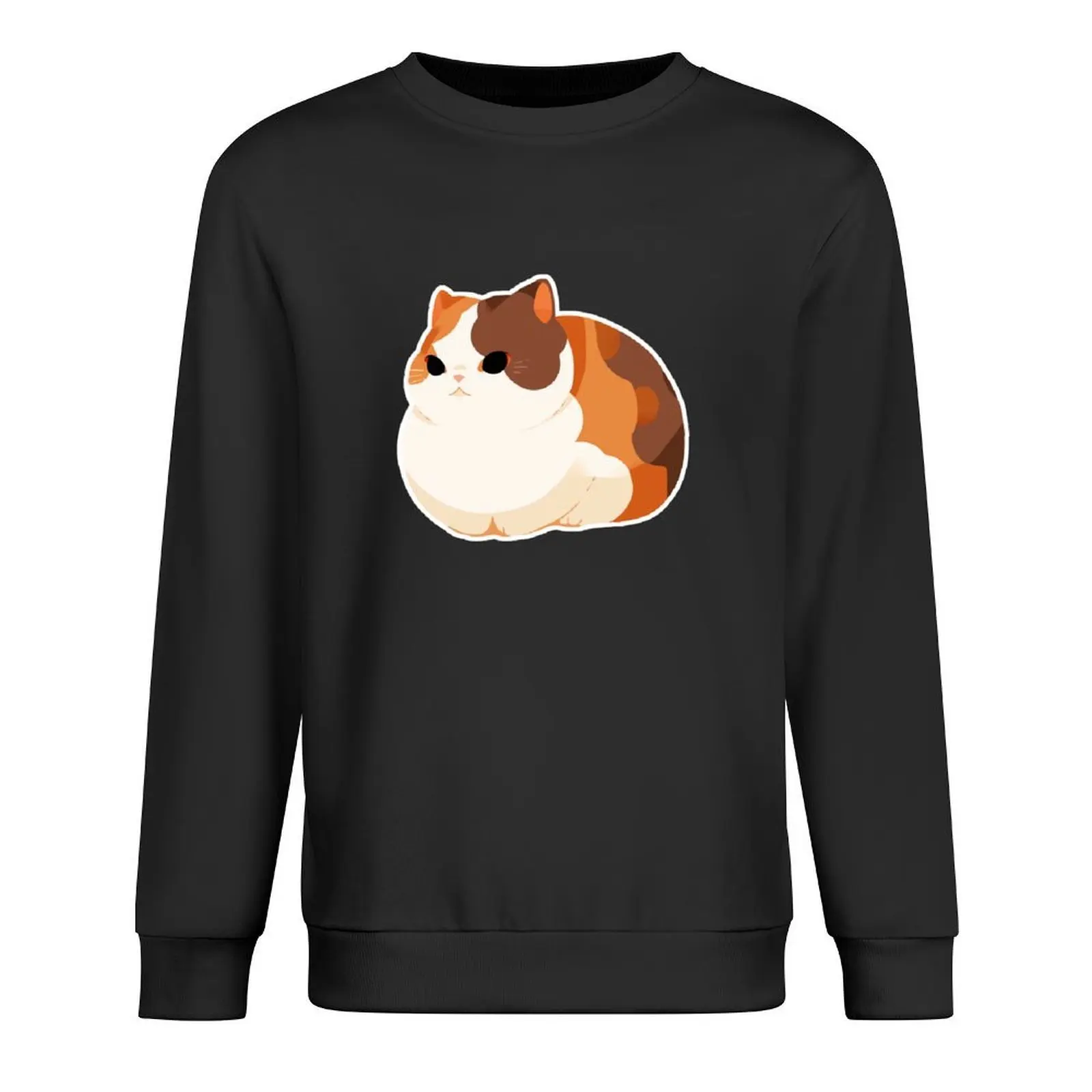 

Chonky Calico Cat Pullover men clothing aesthetic clothing clothes for men autumn clothes graphic sweatshirts