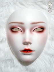 Ancient Style Mask Full Face Adult Pure White Retro Hanfu Costume Costume Props Party Ball Performance Accessories Couple Style