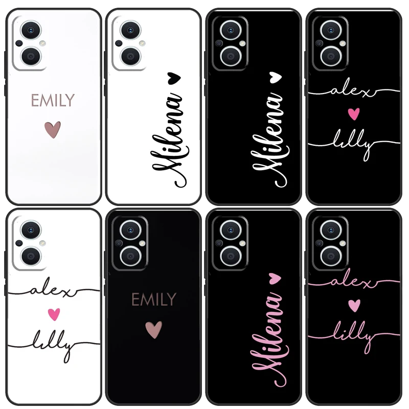 PERSONALISED NAMES CUSTOM WEDDING Case For OPPO Reno 7 Reno 10 Pro 4 5 6 8 Lite 8T 4Z 5Z OPPO Find X6 X5 Pro X2 X3 Neo Cover