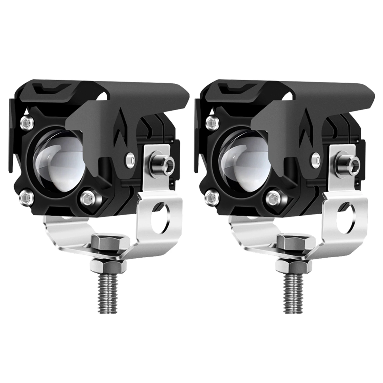 

Motorcycle LED Driving Fog Lights 60W White and Amber LED Pods Projector Lights Spotlight 9-30V IP67 60000LM 6pcs ZES-3570 LED