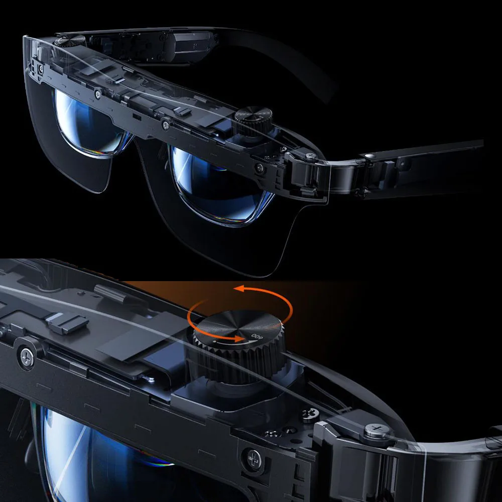 نظارات Meizu StarV View AR USB-C PD 0 ° ~600 °   تعديل قصر النظر عالي الدقة للعرض المحمول ثلاثي الأبعاد ماكس النسخة العالمية للسينما الخاصة