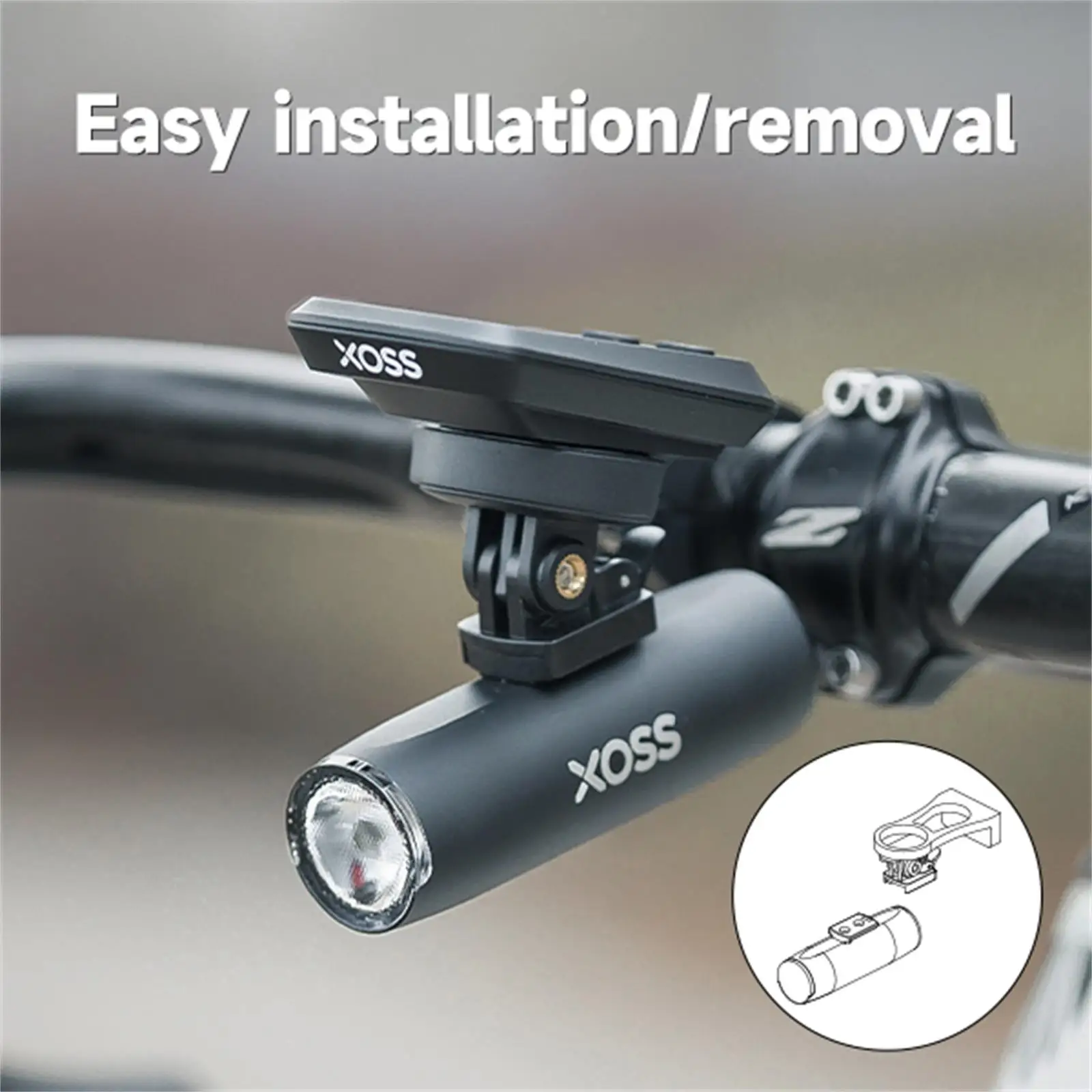 XOSS XL400 800 Bicycle Light Aluminium Bike Headlight Flashlight Handlebar USB Charging MTB Road Taillight RT01 Bike Accessories