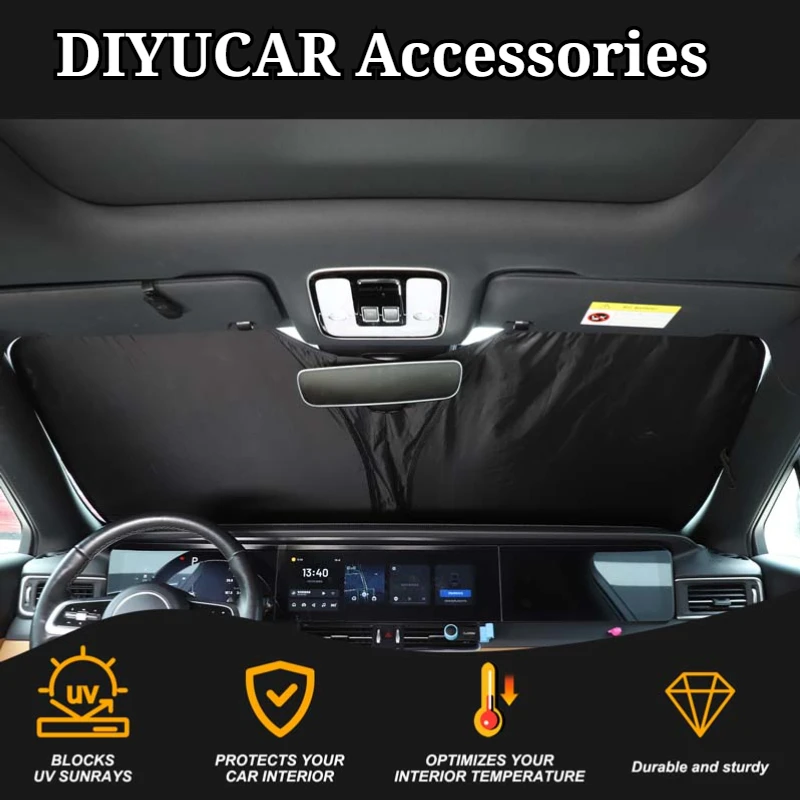 For Li Auto ONE 2029-2021 Silver Tape Car Front Windshield Sunshade Sun Protection Visor Sunshade Interior Accessories