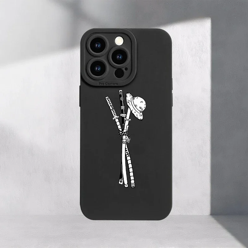 Matte Handyhülle mit Hut und Schwert Design für iPhone 17 16 16E 15Pro 14Plus 13 12Pro 11 Pro SE4 Max XS Mini Rückseite – Detail 5