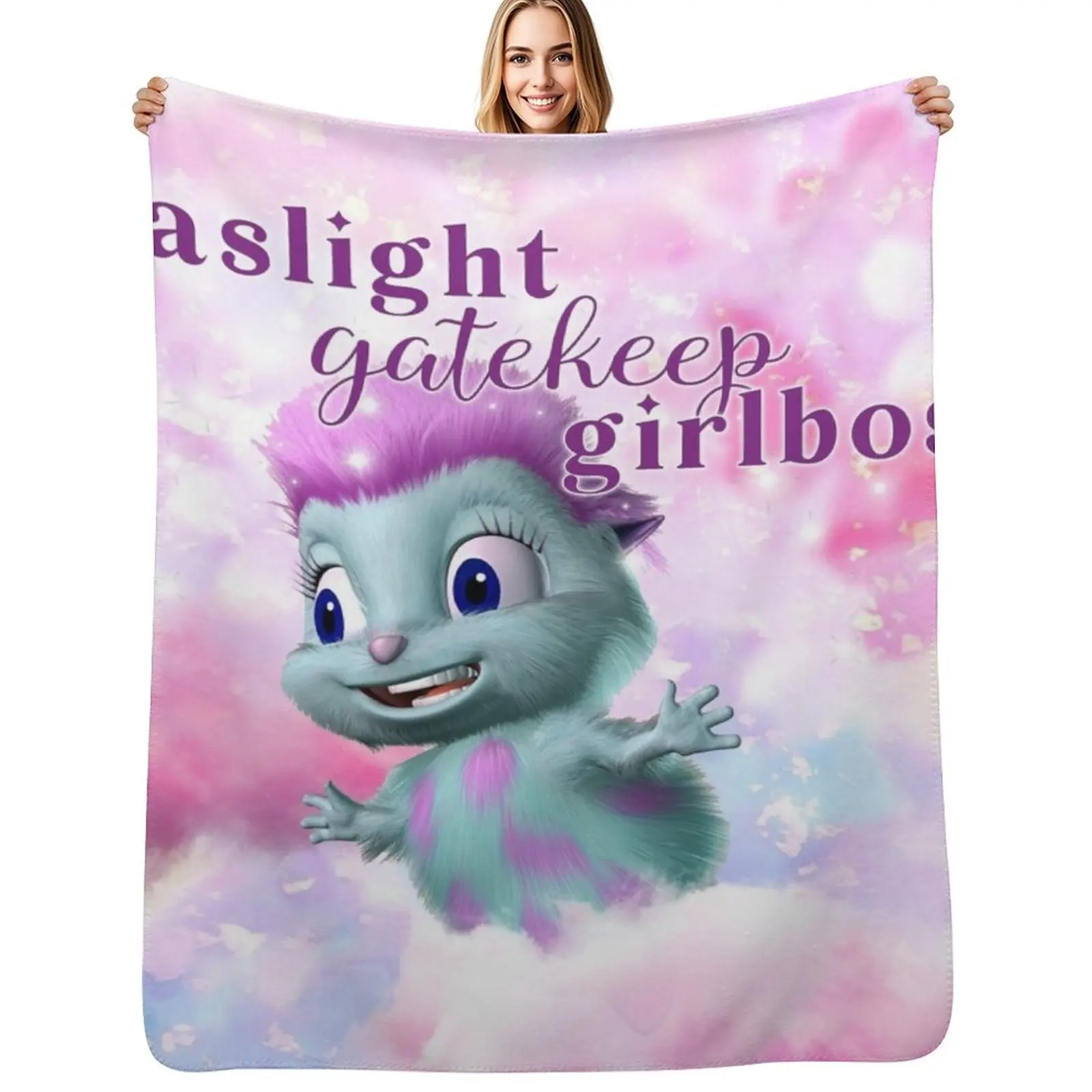 

Bibble beliefs -Happiness Throw Blanket Plush Soft Big Retros Blankets Sofas Of Decoration Blankets