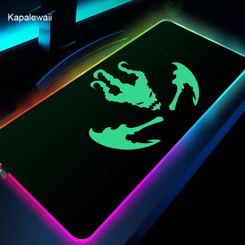 League of Legend RGB Gaming Mouse Pad Mousepad Large Cool Mause Pad Keyboard Desk Carpet Game Rubber No-slip LED Mouse Mat Gamer