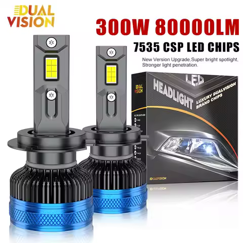 2Pcs Car Headlight H1 H4 H7 LED H8 H11 9005 HB3 9006 HB4 9012 Hir2 Led Bulb Canbus Light 6000K Automobile Kit H7 Turbo Fog Lamp