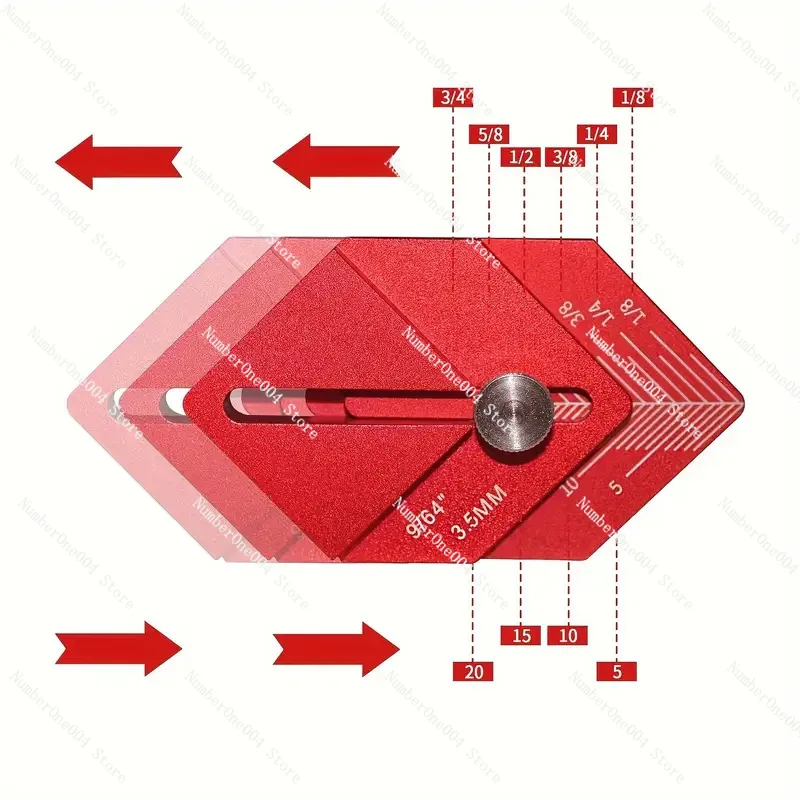 Woodworking Measuring Marking Tool Edge Woodworking Tool Fine Finishing Multi Tool for Measuring and Marking Short Offset