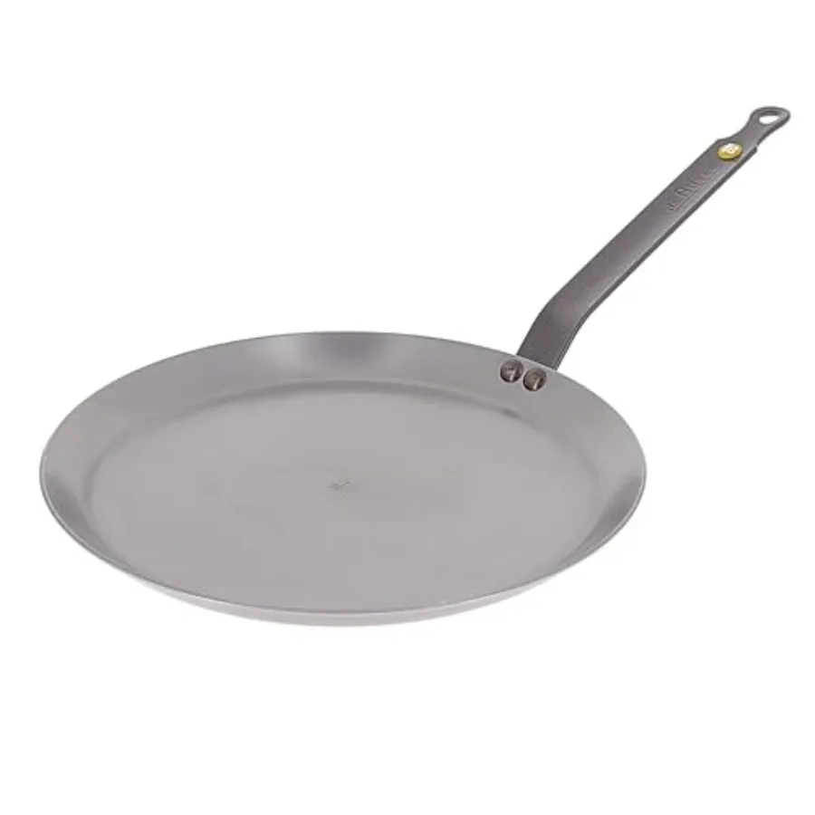 

MINERAL B Carbon Steel Crepe and Tortilla Pan - 9.5" Diameter 8.25" Cooking Surface - Ideal for Making and Reheating Crepes Tor