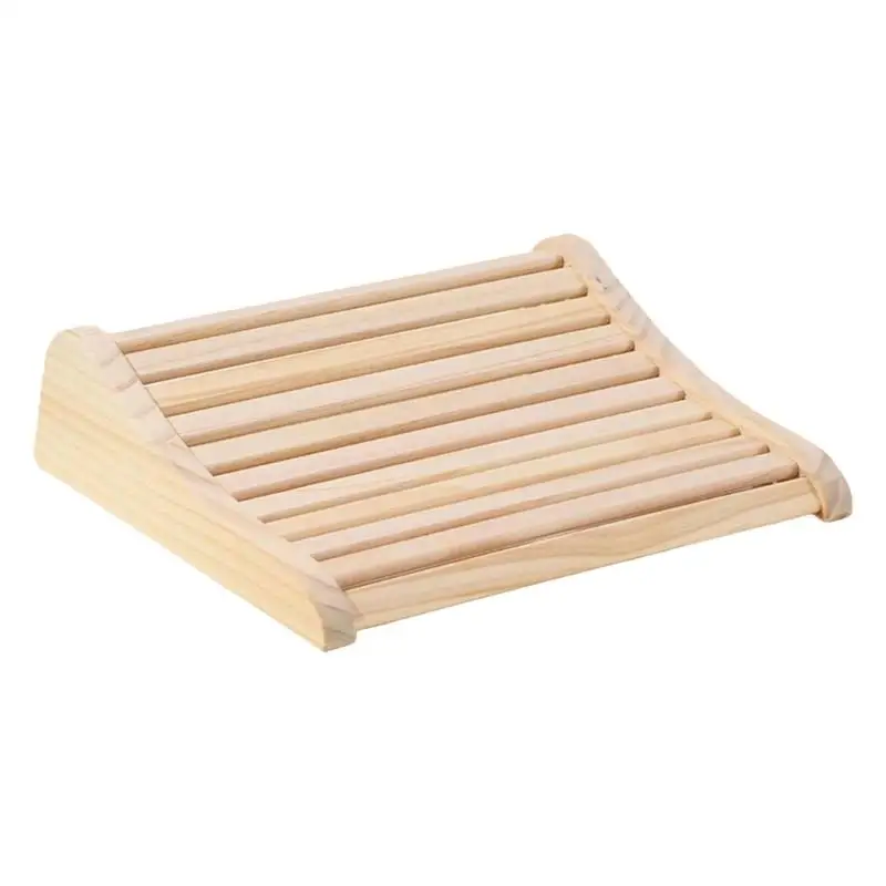 

Деревянная подушка для шеи в сауне для головы и поддержки Эргономичный дизайн для релаксации Йога-медитации D2RD