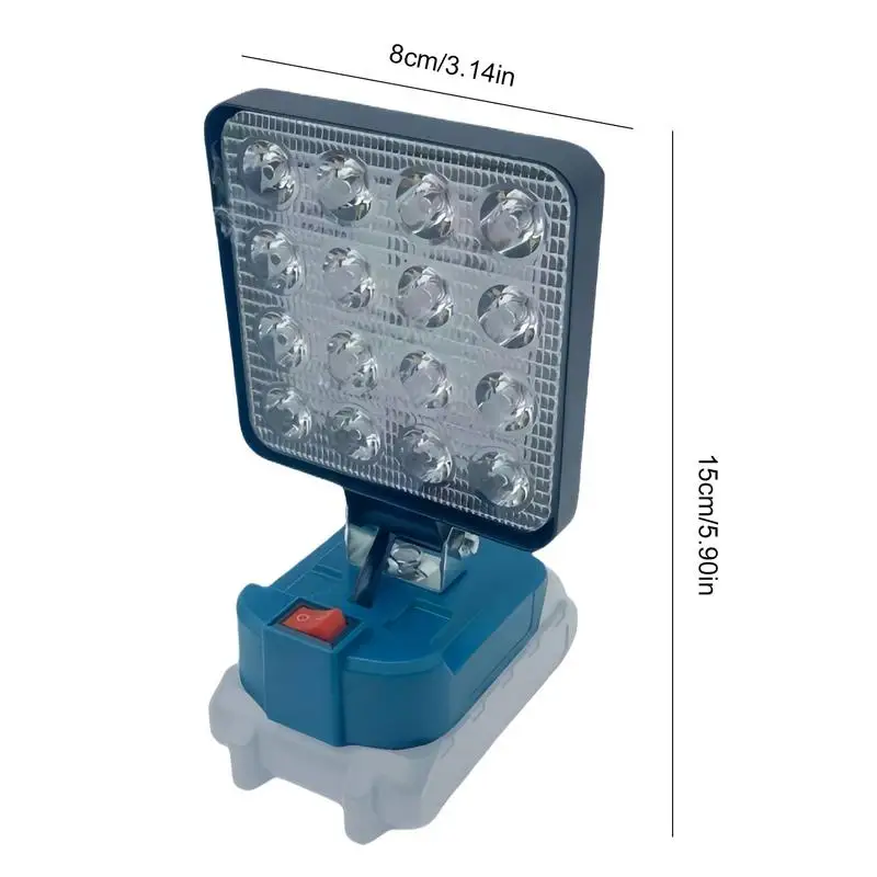 For MT Jack/Makita LED Flashlight Waterproof Battery-Operated Spotlight High Bright Outdoor Lighting Portable Rotatable Cordless