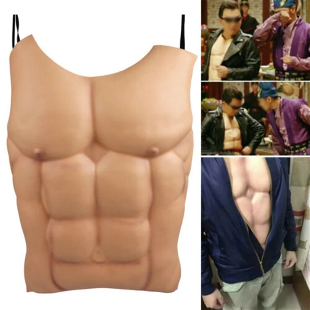 Props EVA Chest Muscle Costume Men Decor Fake Chest Muscle Fake Chest Muscle Halloween Party Decor Cosplay Props