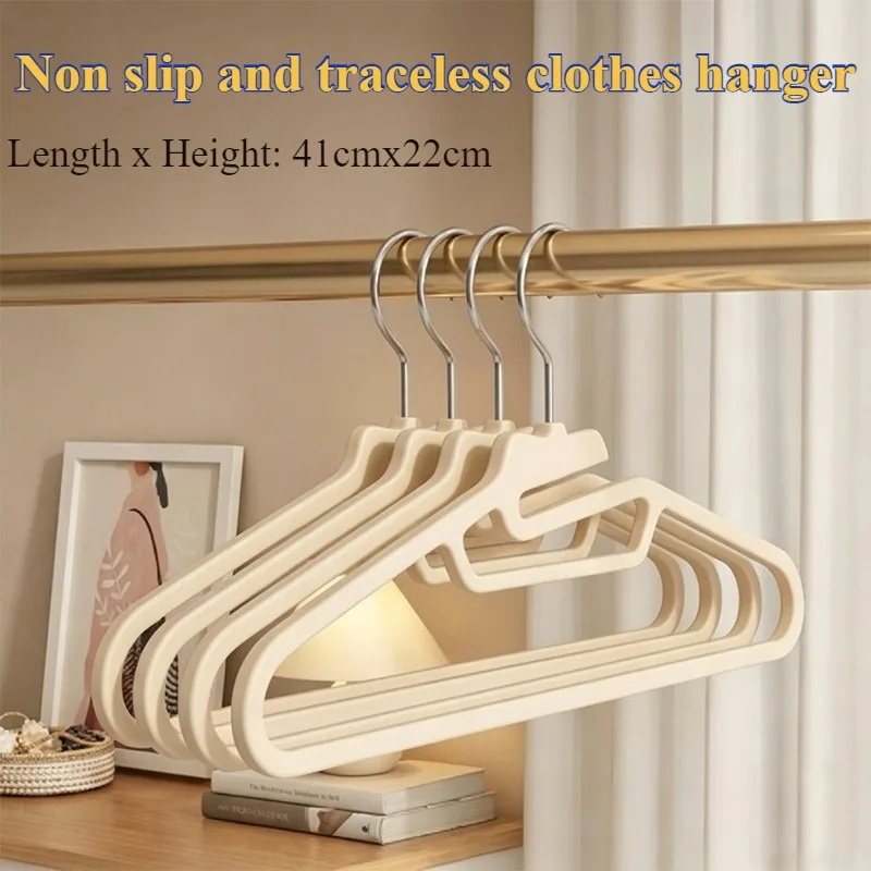 10/20pcs Rubber Coated Non Slip Hanger Heavy Duty Seamless Wardrobe Organizer Skin Feel Clothes Drying Storage Rack