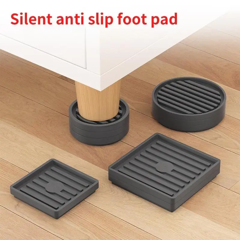 

652F 4Pieces Rubber Casters Cups Chair Grippers Pad Anti Slide Floor Protectors for Sofa Couch Table
