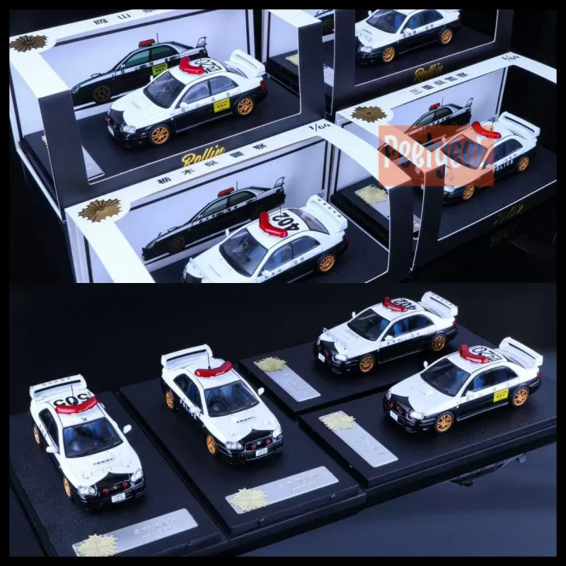 Rollin 1/64 Subaru Impreza Japanese Police Car Diecast Car Model Alloy Simulation Collection Toy Gift For Boys view 3