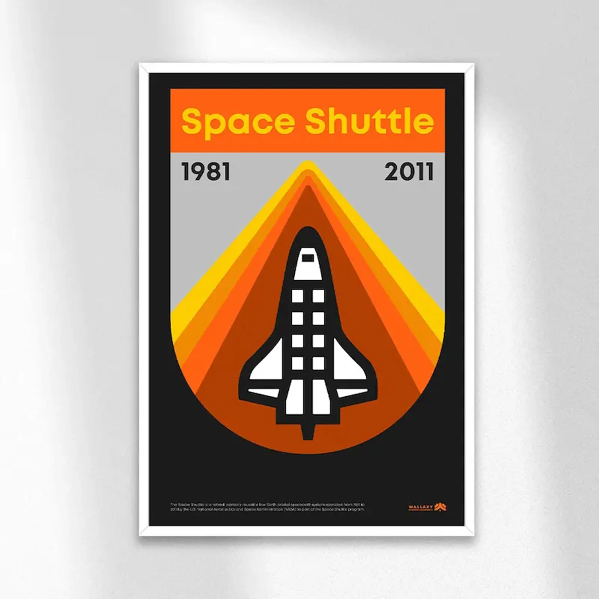 Modern Orange Space Shuttle Wall Art Print Canvas Painting Poster Picture For Living Room,Bedroom Home Decor