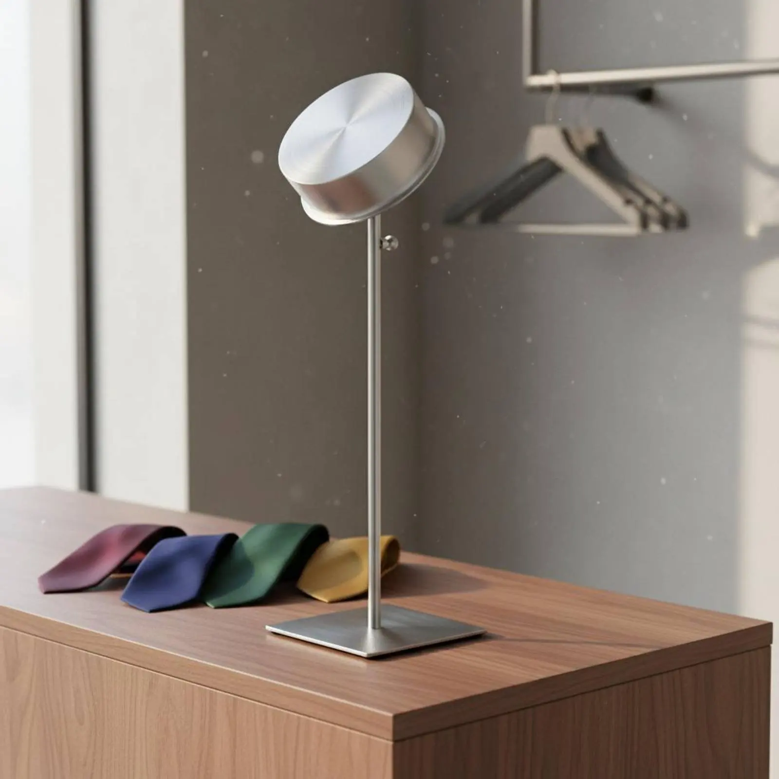 Tie Display Stand Anti-Slip Base Necktie Holder Freestanding Accessory Display Adjustable Height Retail Fixture for Retailers view 4