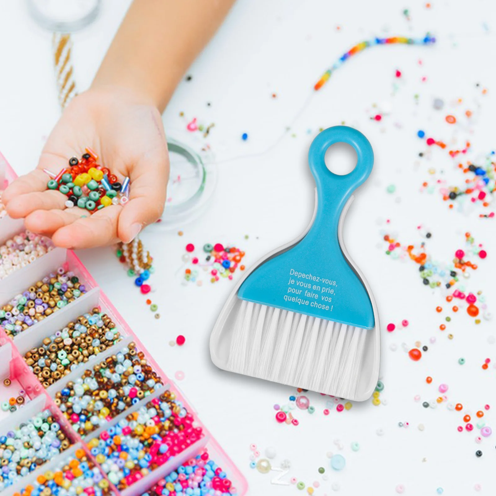 

2Sets Plastic Diamond Storage Tray Brush Compact DIY Bead Sorting Tray Portable Diamond Art Supply Cleaning Tool Set