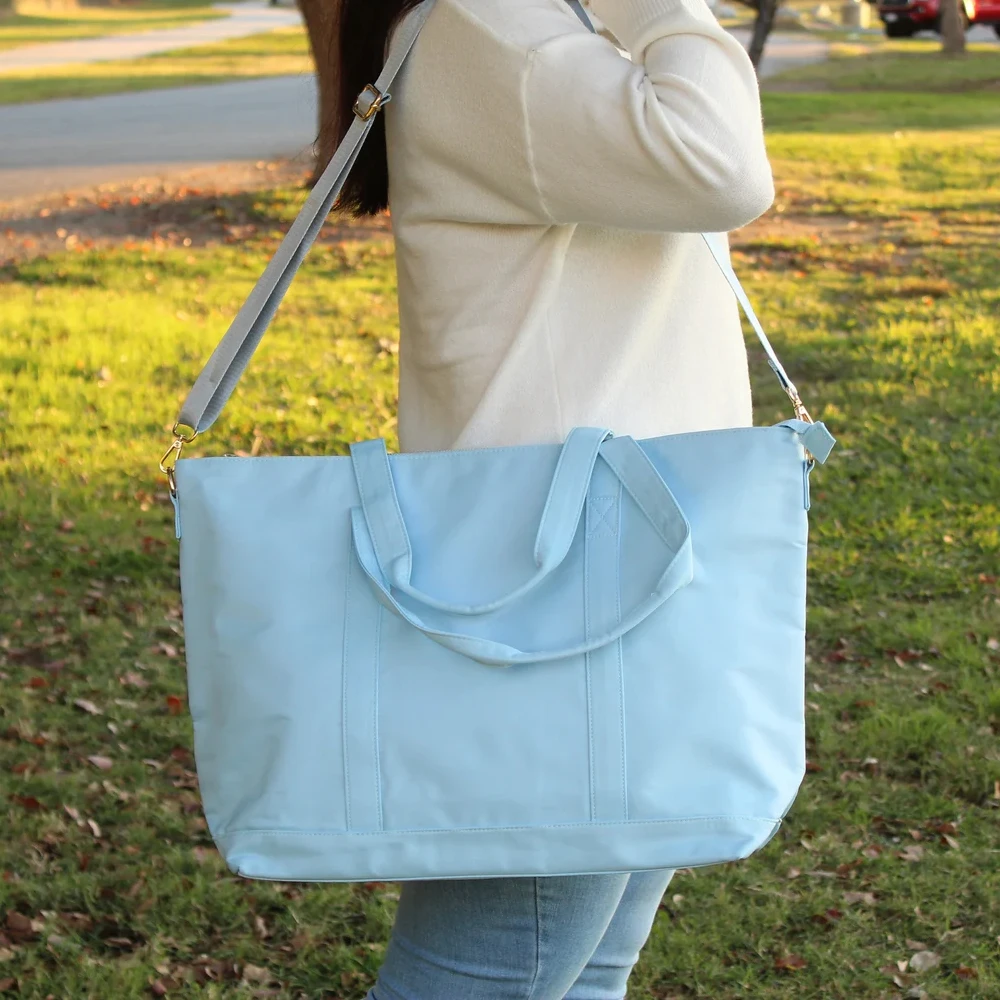 

High Quality Waterproof Portable Oversize Shopping Bag Customized Nylon Lady Handbag Custom Tote Bag Zipper Tote Bag