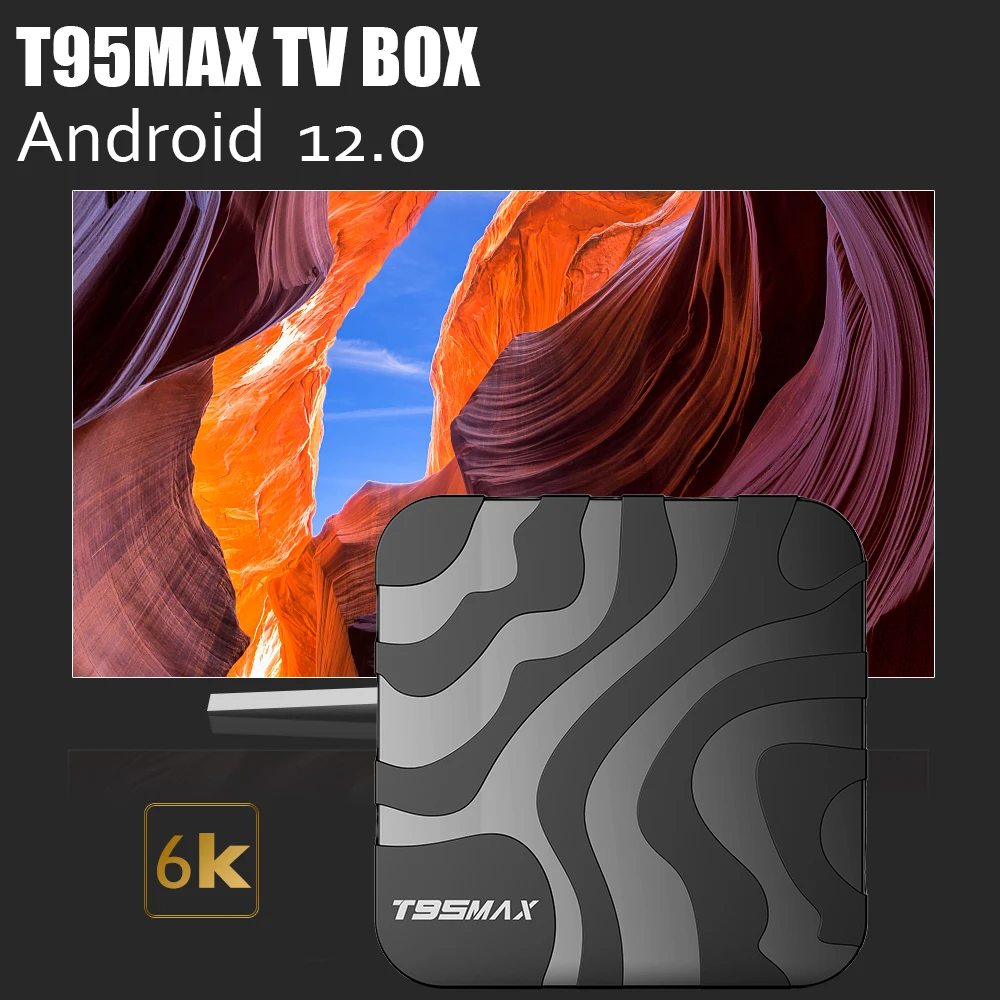 2023 T95 MAX Android 12 TV BOX 6K Smart Android TV BOX Allwinner h618 Dual Band Wifi 5G 1080P BT 6K Media Player Set Top BOX