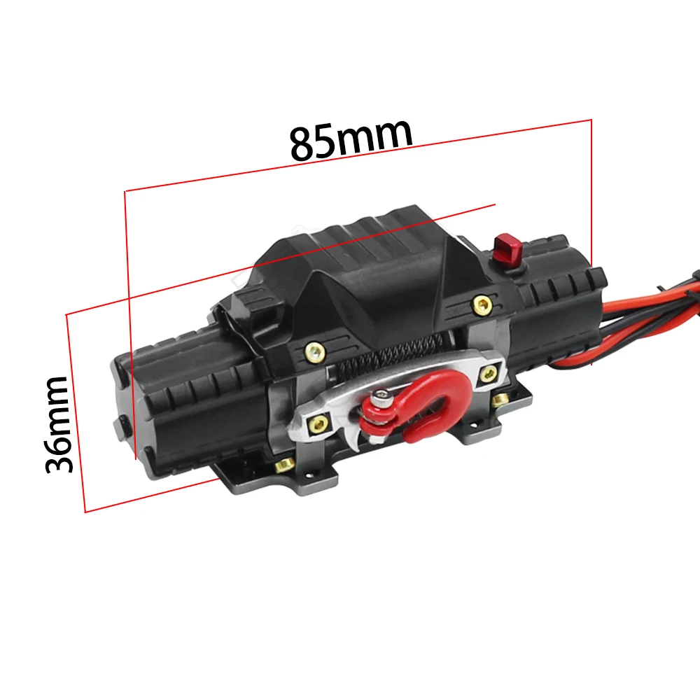 Verricello simulato automatico a doppio motore in metallo RC per auto cingolata RC 1/10 Axial SCX10 TRX4 D110 Tamiya CC01 RGT86100V2