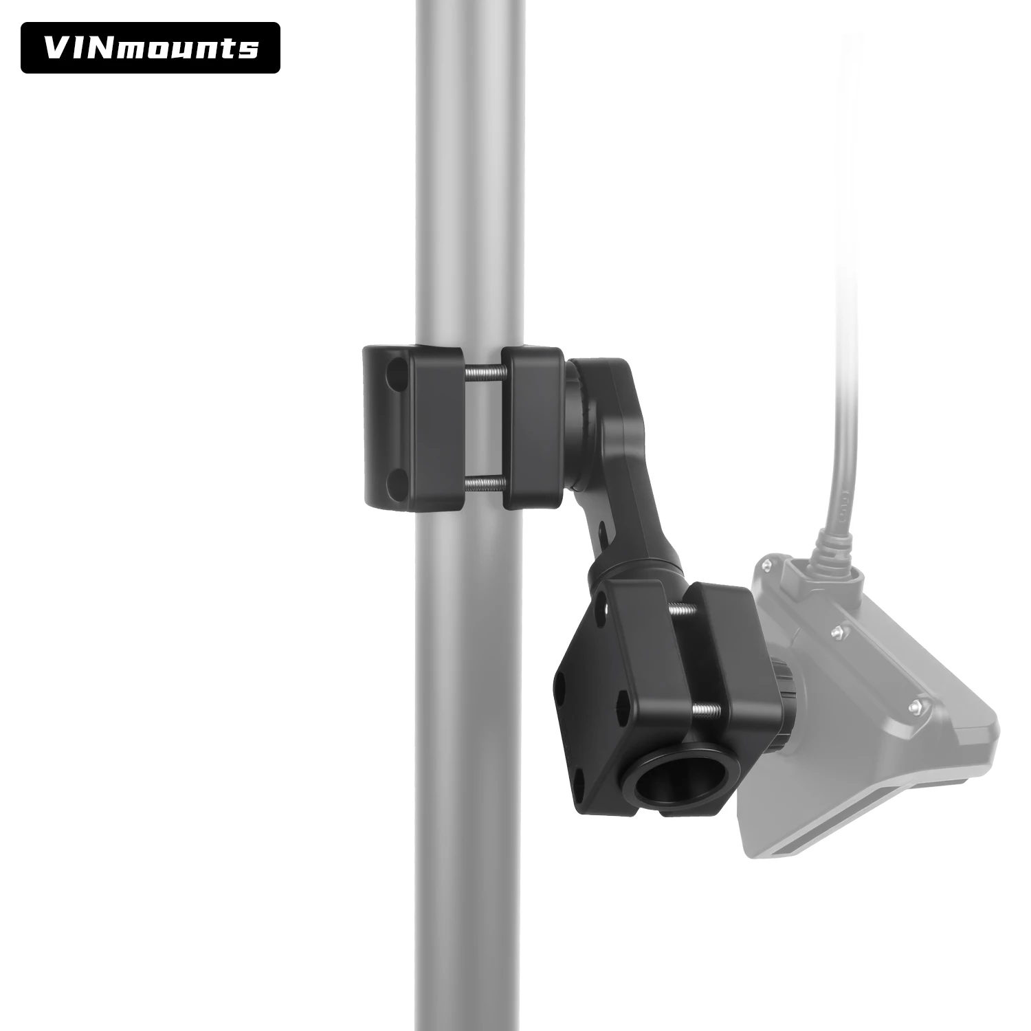 

VIN Adjustable Clamp Pole Mount for Garmin LVS32 Transducer, Durable Aluminum Boat Sonar Arm Holder for Fish Finder TYQ-FD01-32